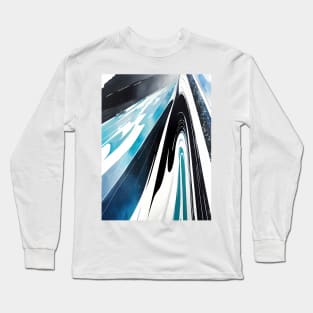 Abstract, Marble, Watercolor, Colorful, Vibrant Colors, Textured Painting, Texture, Gradient, Wave, Fume, Wall Art, Modern Art Long Sleeve T-Shirt